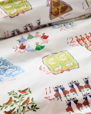The Twelve Days of Christmas Organic-Cotton Percale Sheet Sets