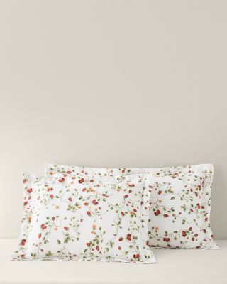 Strawberry Patch Organic-Cotton Percale Sham | Garnet Hill