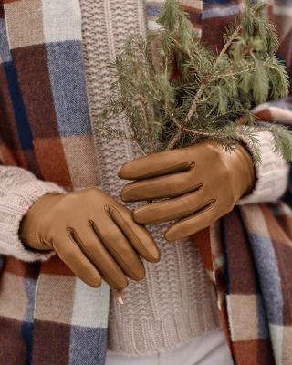 Classic Cashmere-Lined Leather Gloves | Garnet Hill