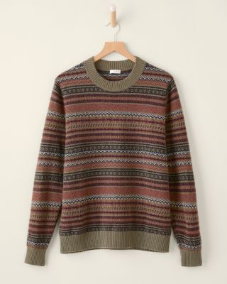 Men's Washable-Cashmere Fair Isle Sweater | Garnet Hill
