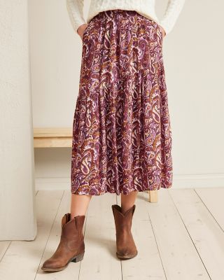 Mila Crêpe Pull-On Skirt | Garnet Hill