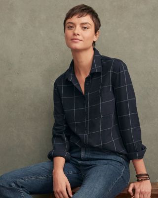 Essential Organic-Cotton Flannel Shirt | Garnet Hill