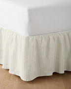 Stripe Relaxed-Linen Bedskirt