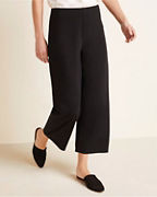 EILEEN FISHER Washable Stretch-Crêpe Straight Cropped Pants