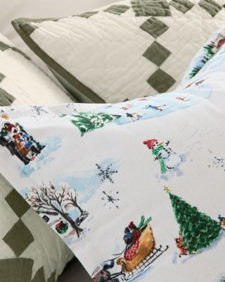 Pottery Barn Snow Day Gnomes Holiday Christmas Winter Duvet Cover King deals Cal King