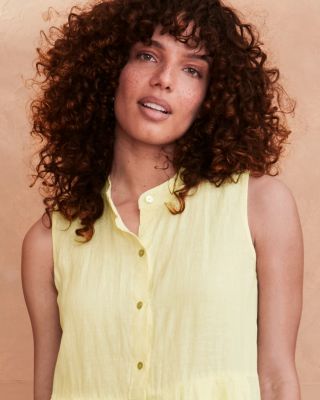 【高級オーガニックリネン】EILEEN FISHER ショールカラーテーラード EILEEN FISHER Organic-Handkerchief-Linen Mandarin-Collar Pleated