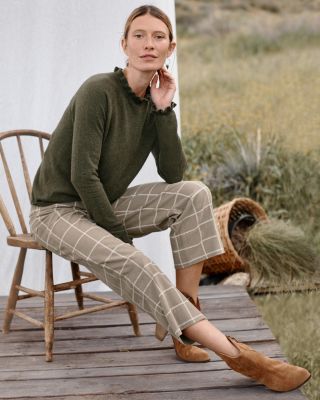 Corduroy Cropped Trousers | Garnet Hill