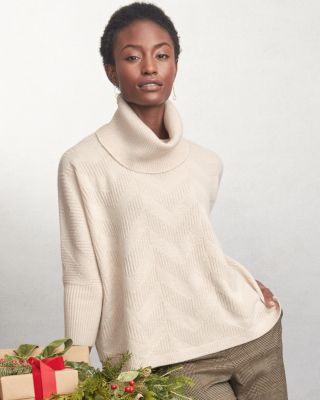 Shimmering Cashmere Convertible Sweater