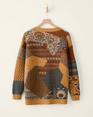 Cashmere Patchwork Cardigan | Garnet Hill