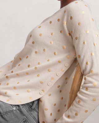 Ophelia Cashmere Side-Button Sweater Garnet Hill