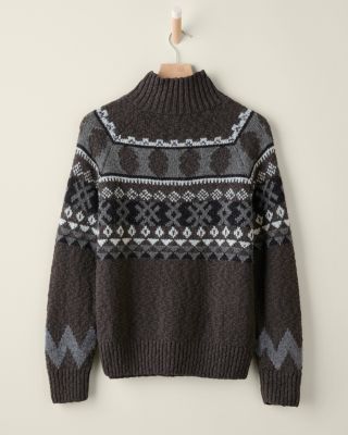 Snowdrift Fair Isle Sweater | Garnet Hill