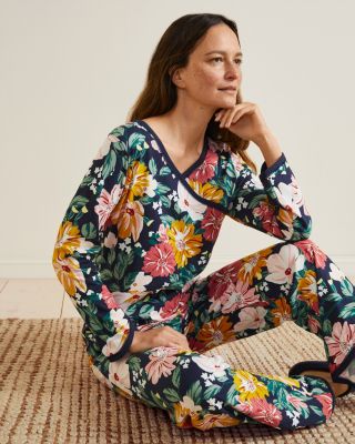 Asian Wrap Organic-Cotton Pajamas | Garnet Hill