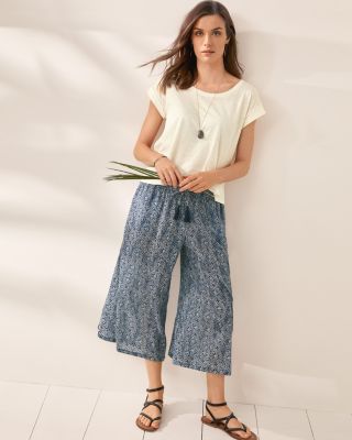 cropped palazzo pants women's