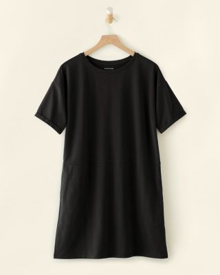 eileen fisher organic cotton t shirt dress Organic Cotton Jersey Striped Tee Dress