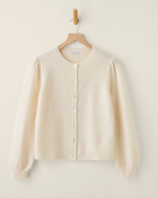 Leslie Cashmere Cardigan in Poppy