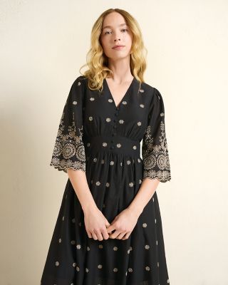 Lana Organic-Cotton Embroidered Dress | Garnet Hill